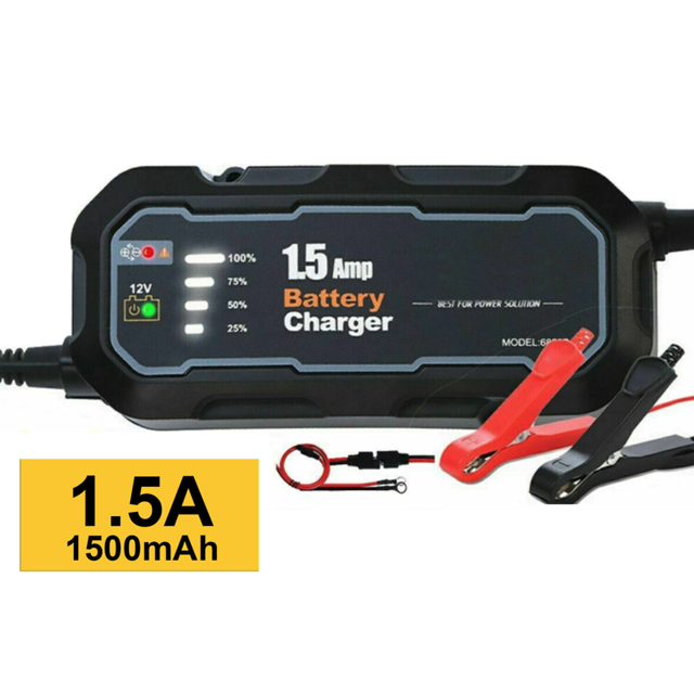 The Perfect 12V Smart Car Battery Charger with Digital Display O Ring