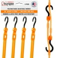 thumbnail image 1 of The Perfect Bungee 36” Adjust-A-Strap Poly Bungee Strap, 2X Stretch, UV Resistant, Orange, 4PK, 1 of 9