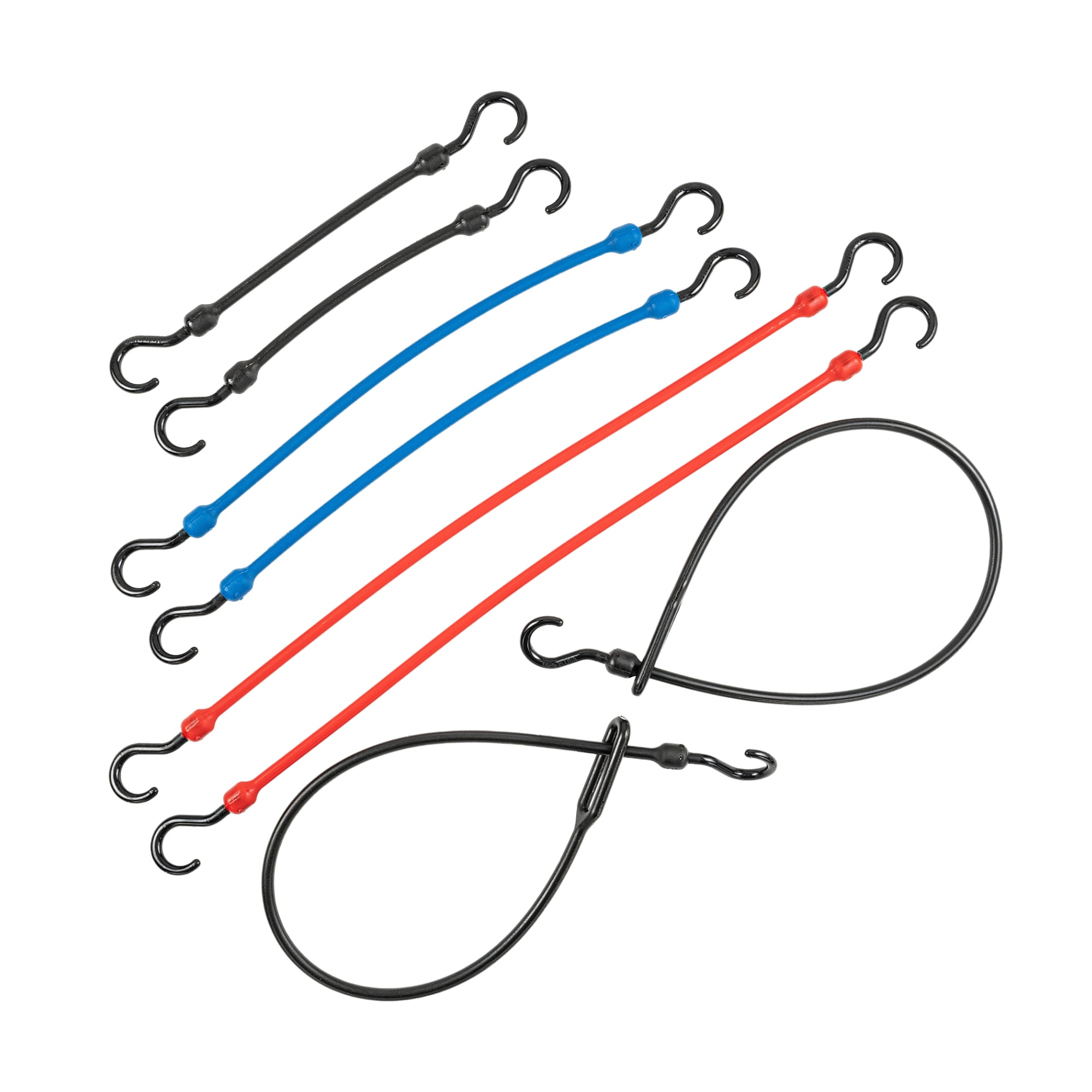 The Perfect Bungee, Easy Stretch Cords (8 Piece Variety Pack) Premium USA Made Bungee Cords