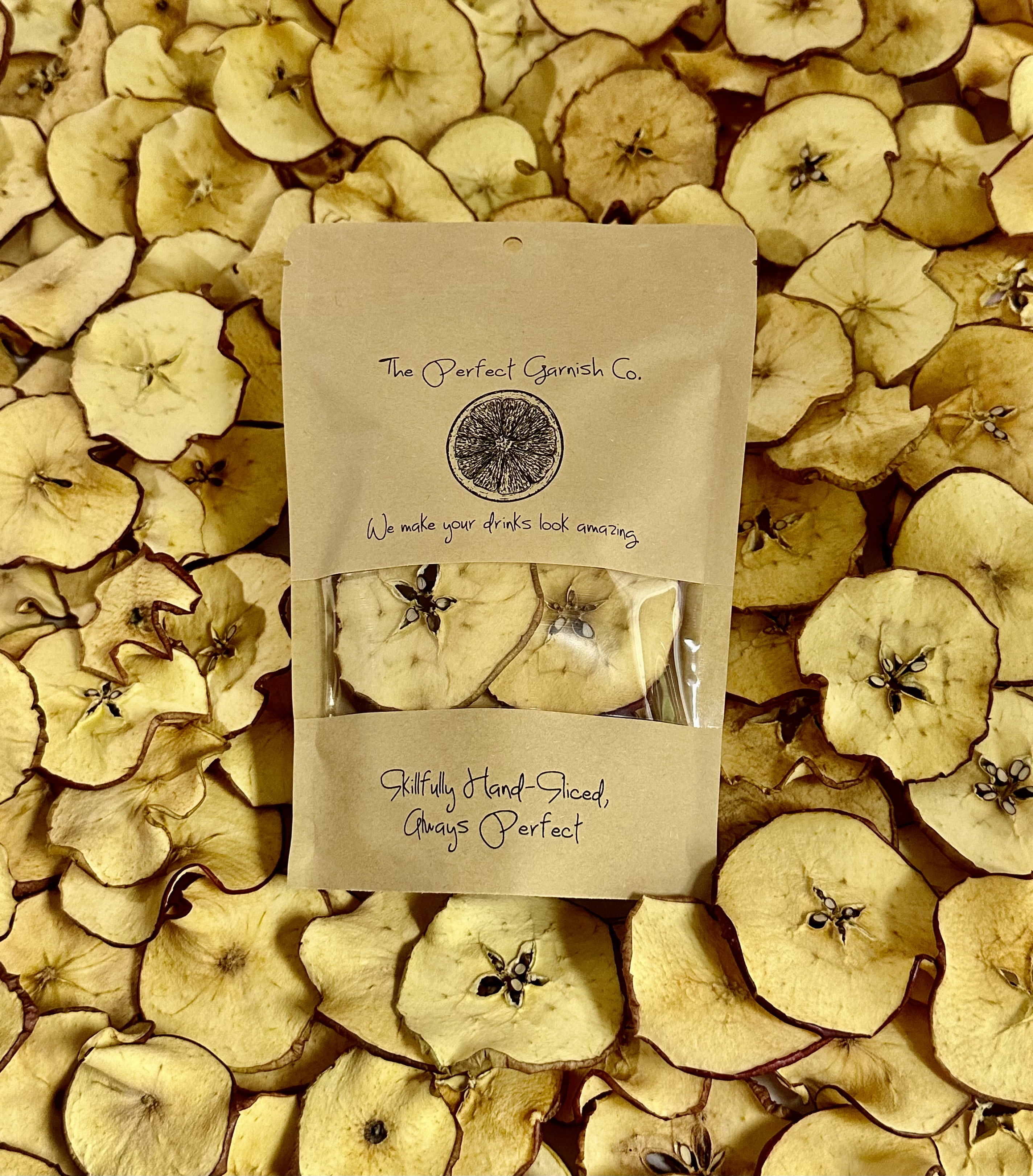The Perfect Garnish Co. Dehydrated Apples Gala - 35 slices - Natural Fruit