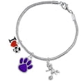 thumbnail image 1 of The Perfect Gift, " Soccer Jewelry" Purple Paw &copy;2015 Hypoallergenic Adjustable, Safe-Nickel, Lead Free, 1 of 1