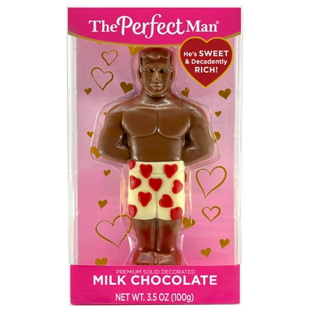 The Perfect Man Solid Decorated Milk Chocolate, 3.5 oz