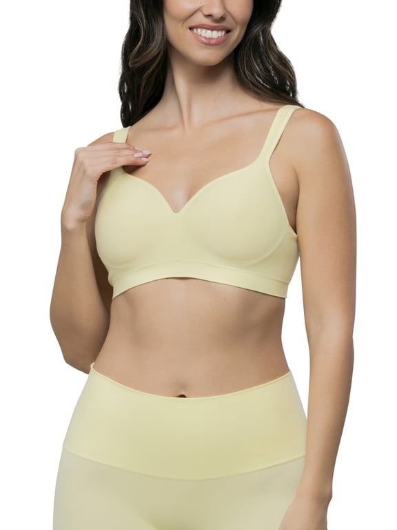 Perfect Neckline Bra, Banana - Seamless Wire-Free Bra, Adjustable Straps