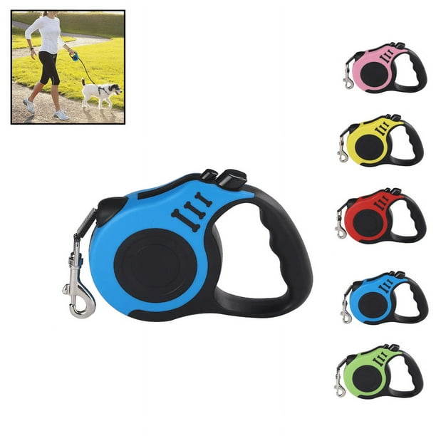 The Perfect Part 16ft Heavy Duty Retractable Dog Leash with One Touch Locking System Blue Walmart Business Supplies
