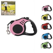 The Perfect Part 16ft Heavy Duty Retractable Dog Leash with One Touch Locking System-Pink