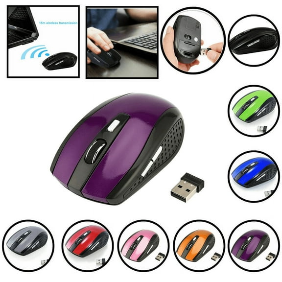 The Perfect Part 2.4GHz Wireless Mouse with USB Receiver for Computer and Laptop-Purple