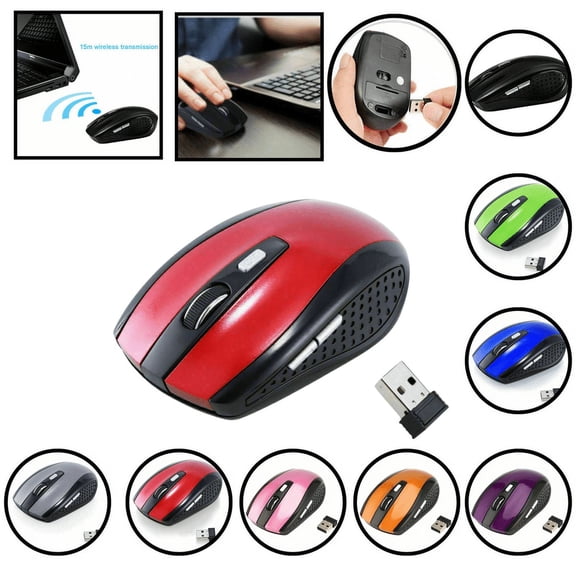 The Perfect Part 2.4GHz Wireless Mouse with USB Receiver for Computer and Laptop-Red