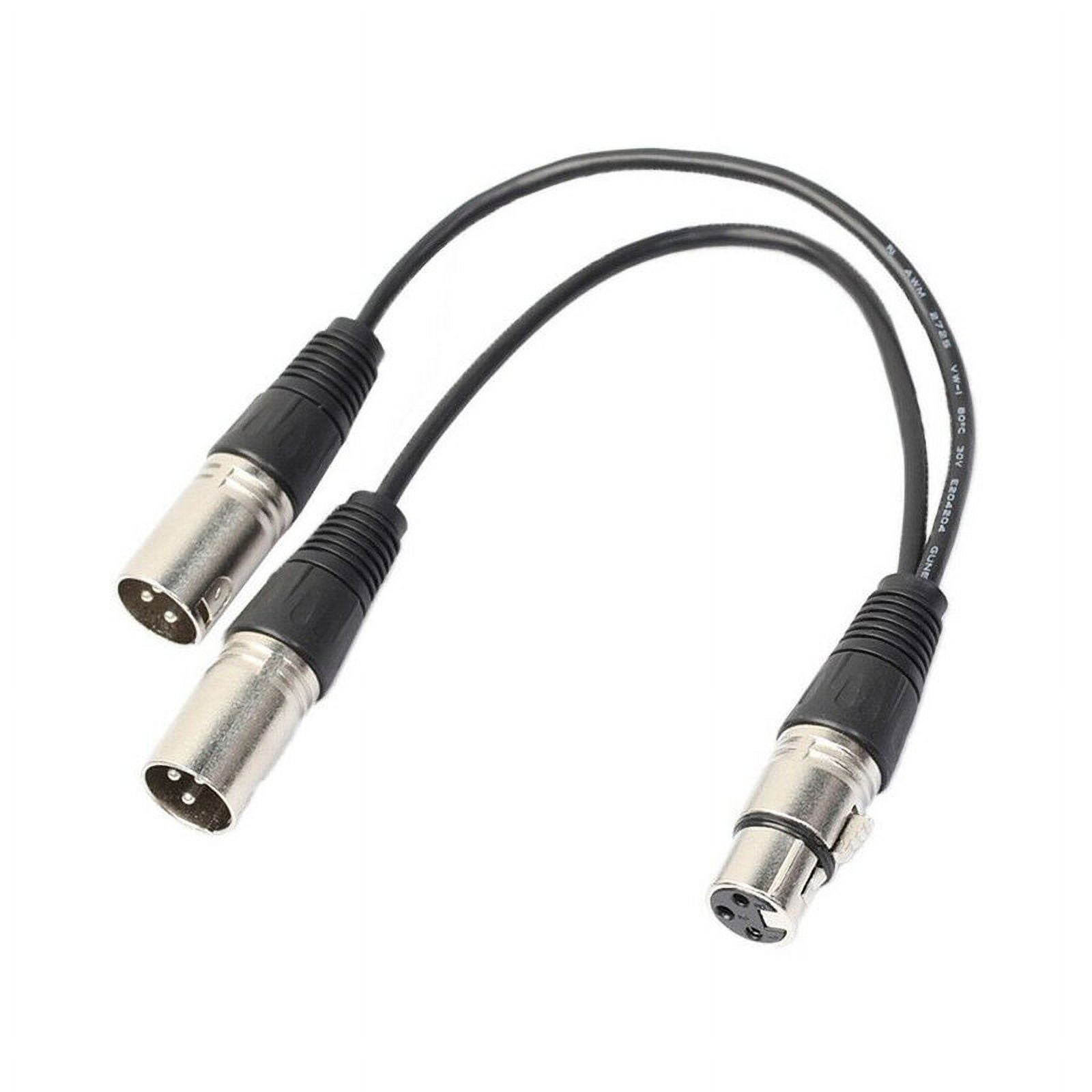 The Perfect Part 3Pin XLR Female Jack To Dual 2 Male Plug Microphone