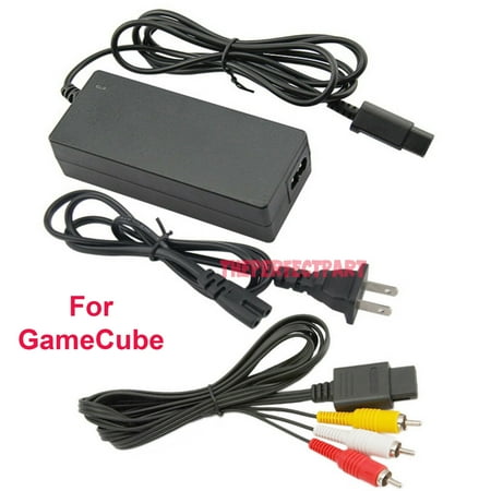 The Perfect Part | AC Adapter Power Supply & Audio Video A/V Cable for Nintendo GameCube Bundle USA