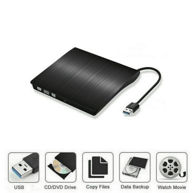 The Perfect Part Portable USB 3.0 External CD/DVD RW Drive for Desktop