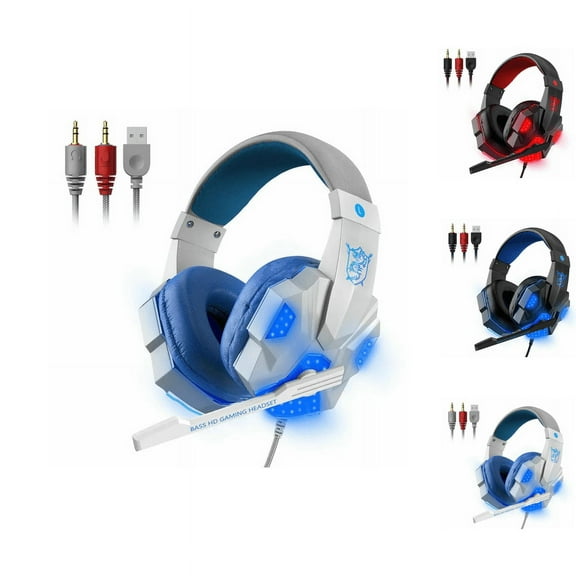 The Perfect Part LED Headset with Microphone for PC, Gaming Headset with USB Cable for PC