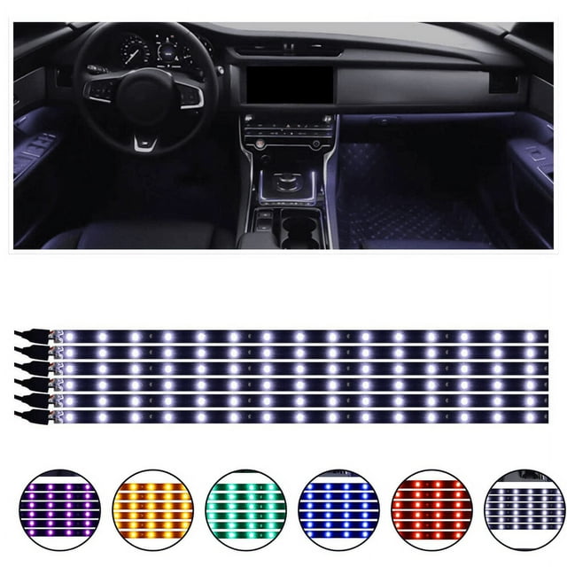 The Perfect Part Pack of 18 pcs 12V Waterproof LED Light Strips for Car - Blue