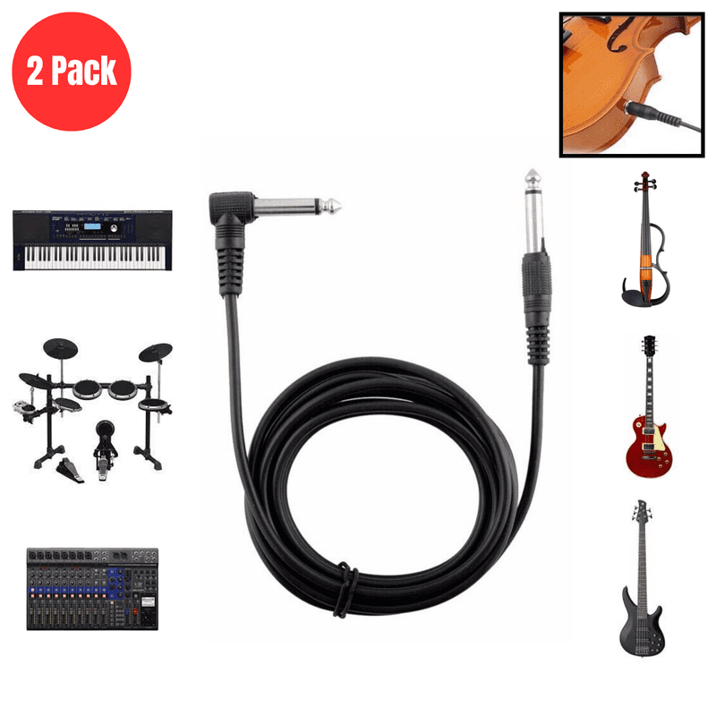 The Perfect Part Pack of 2 10ft Electric Guitar Amplifier Cable