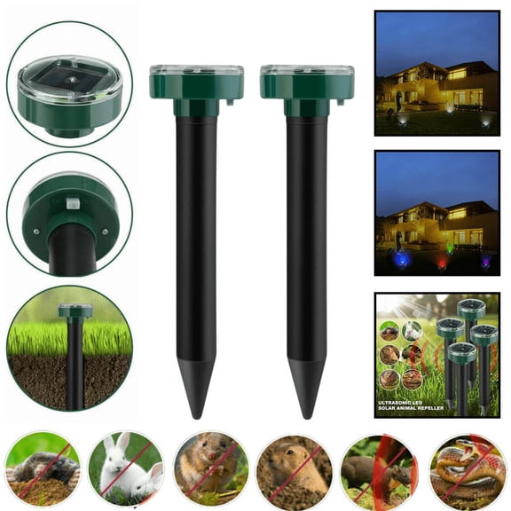 The Perfect Part Pack of 2 Solar Powered Pest Repeller for Yard-No Led Light