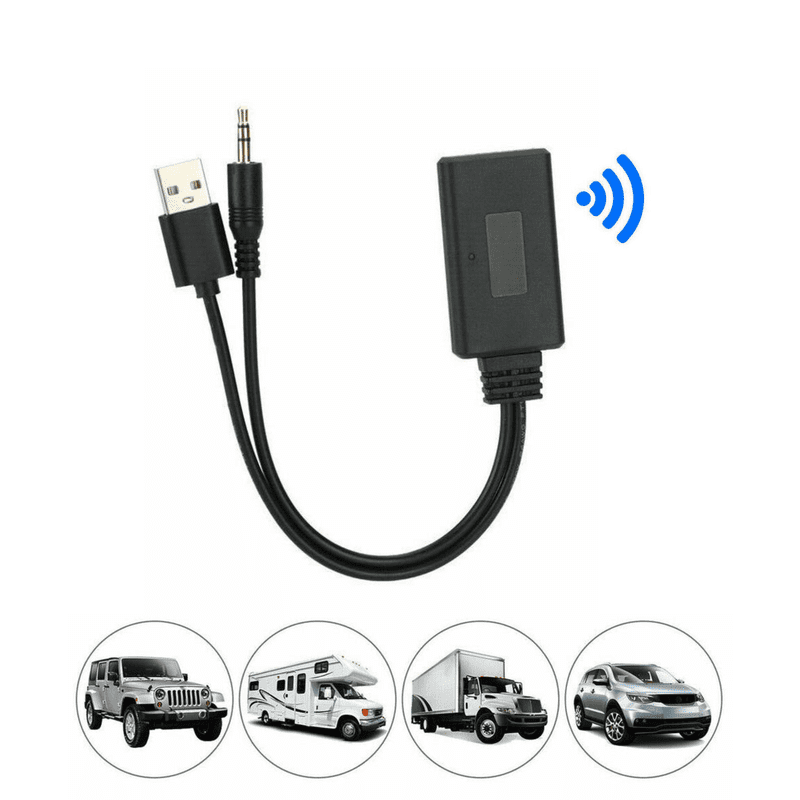 The Perfect Part USB Bluetooth AUX Adapter for Car with 3.5mm Jack