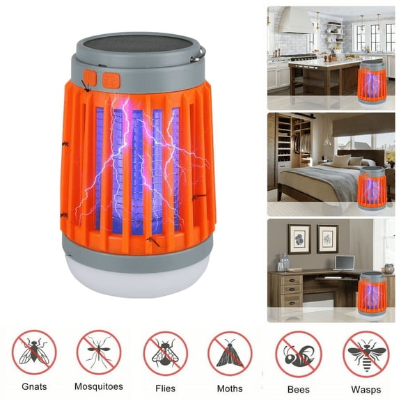 The Perfect Part USB & Solar Bug Zapper with LED Flashlight & Built in Battery