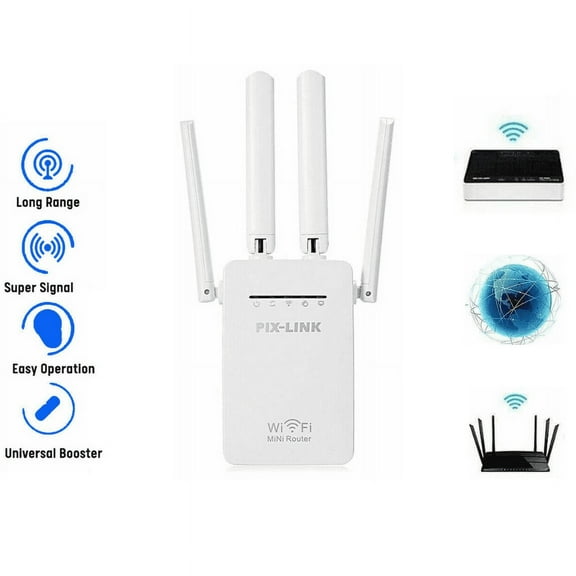 The Perfect Part Wifi Extender Signal Booster for Home 4 Rotatable Antennas & 3 Modes