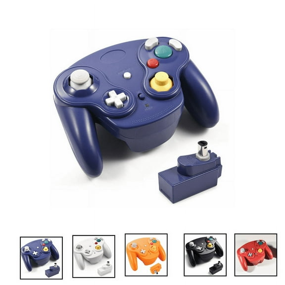 The Perfect Part Wireless Gamecube Controller Switch Controller for Nintendo Gamecube Games-Blue