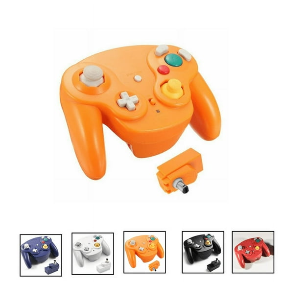 The Perfect Part Wireless Gamecube Controller Switch Controller for Nintendo Gamecube Games-Orange