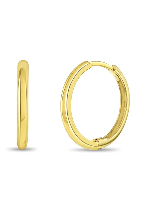 The Perfect Tiny Hoop Baby & Toddler Earrings 11mm Hoop - 14k Gold