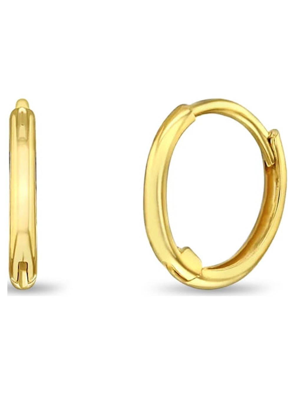 The Perfect Tiny Hoop Baby & Toddler Earrings 7mm Hoop 14k Gold