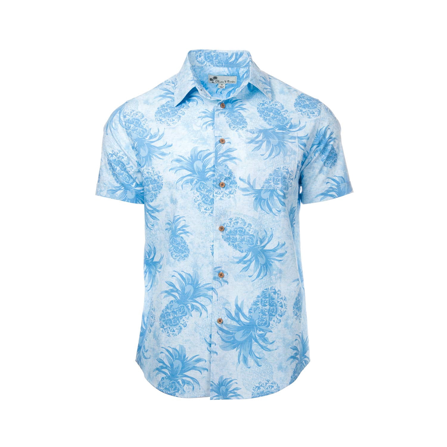 Tropical Storm Hawaiian Shirts For Men - Short Sleeve Regular Fit Floral Button-Up Shirts, Quick-Dry Polyester - View #8