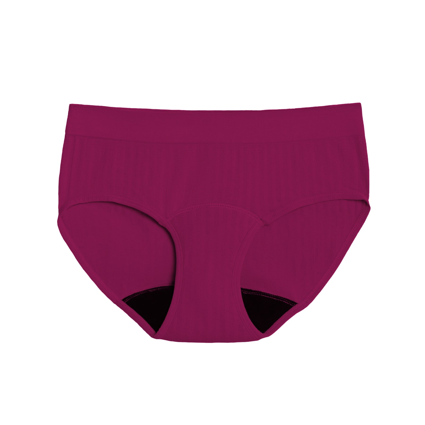The Period Company. Sporty Stretch Bikini, Period Underwear for Heavy Flows, Berry