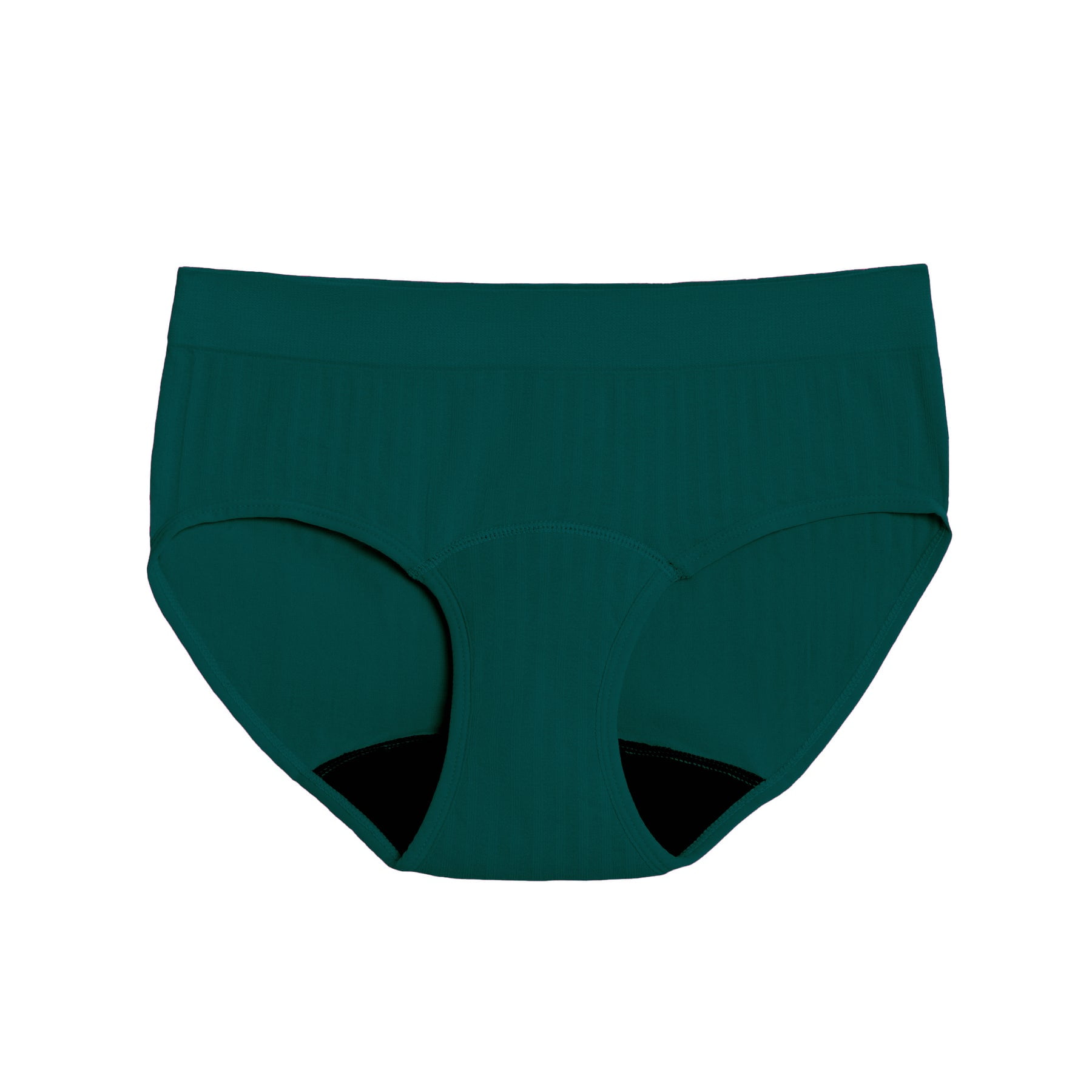 The Period Company. Sporty Stretch Bikini, Period Underwear for Heavy Flows, Forest