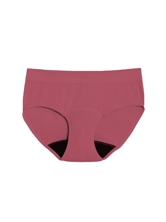 . Sporty Stretch Bikini, Period Underwear for Heavy Flows, Berry