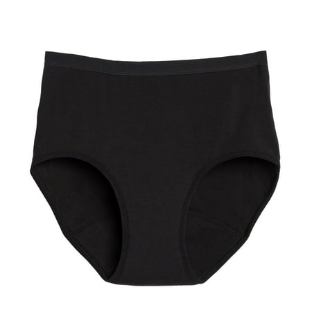 The Period Company. Cotton High Waisted, Period Underwear for Medium Flows, Black