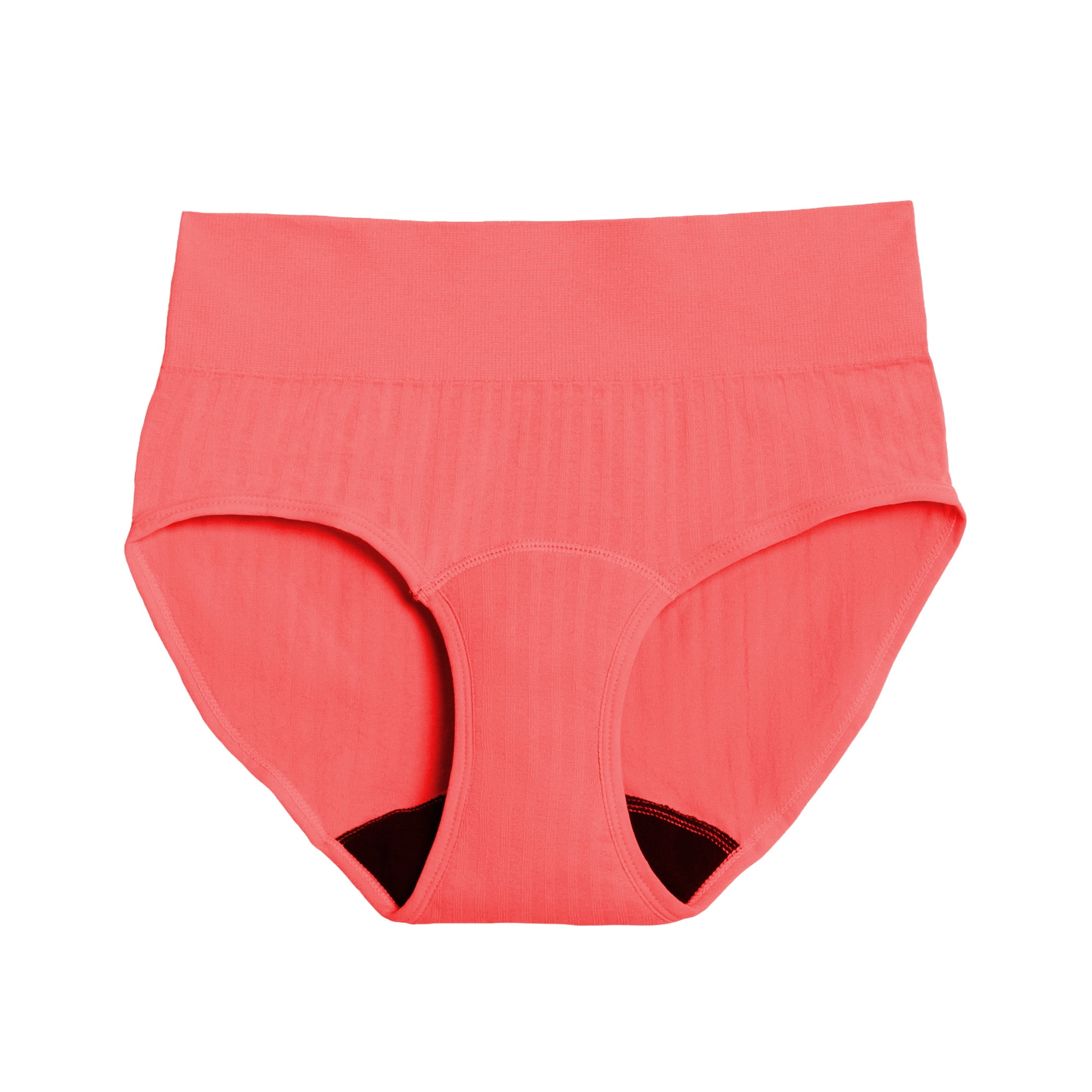 The Period Company. Sporty Stretch High Waisted, Period Underwear for Heavy Flows, Coral