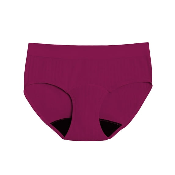 The Period Company. Junior Sporty Stretch Bikini, Period Underwear for Heavy Flows, Berry, M