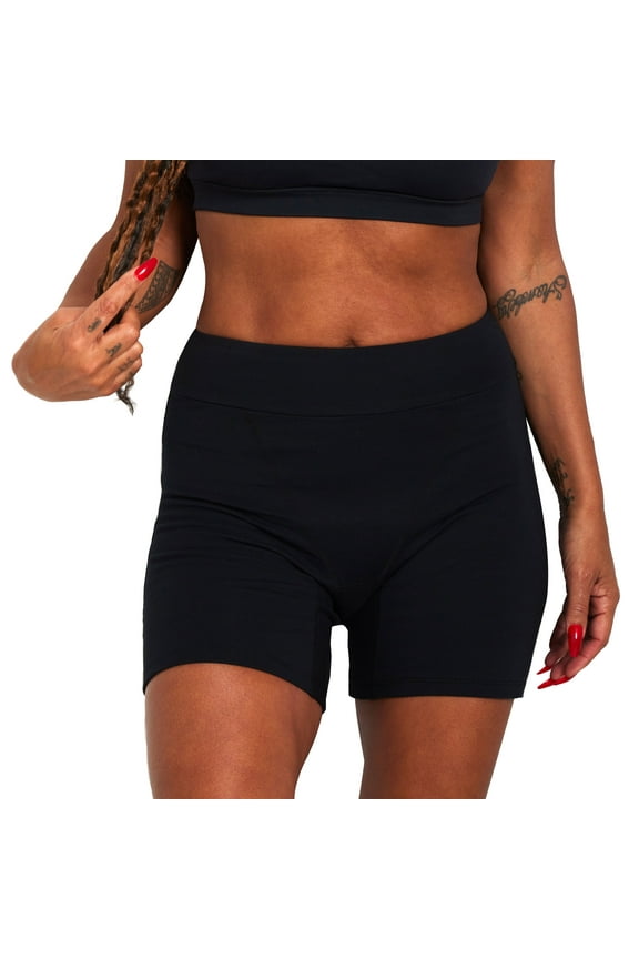 . Organic Cotton Sleeper Period Underwear for Heavy Flows, Black, 2XL