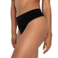 thumbnail image 1 of The Period Company. Sporty Stretch Thong, Period Underwear for Light Flows, Black, M, 1 of 13
