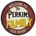 thumbnail image 1 of The Perkins Family 14" Round Metal Sign Kitchen Game Room Decor 100140038213, 1 of 1