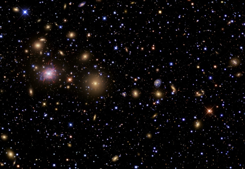 The Perseus Galaxy Cluster Canvas Art - R Jay GaBanyStocktrek Images (17 x 12)