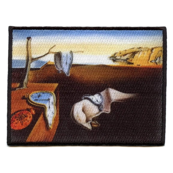 The Persistence Of Memory Painting Photo Patch Salvador Dali Embroidered Iron On Small