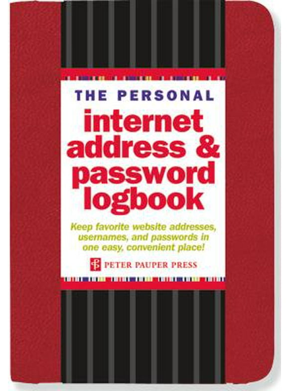 The Personal Internet Address & Password Logbook (Red)