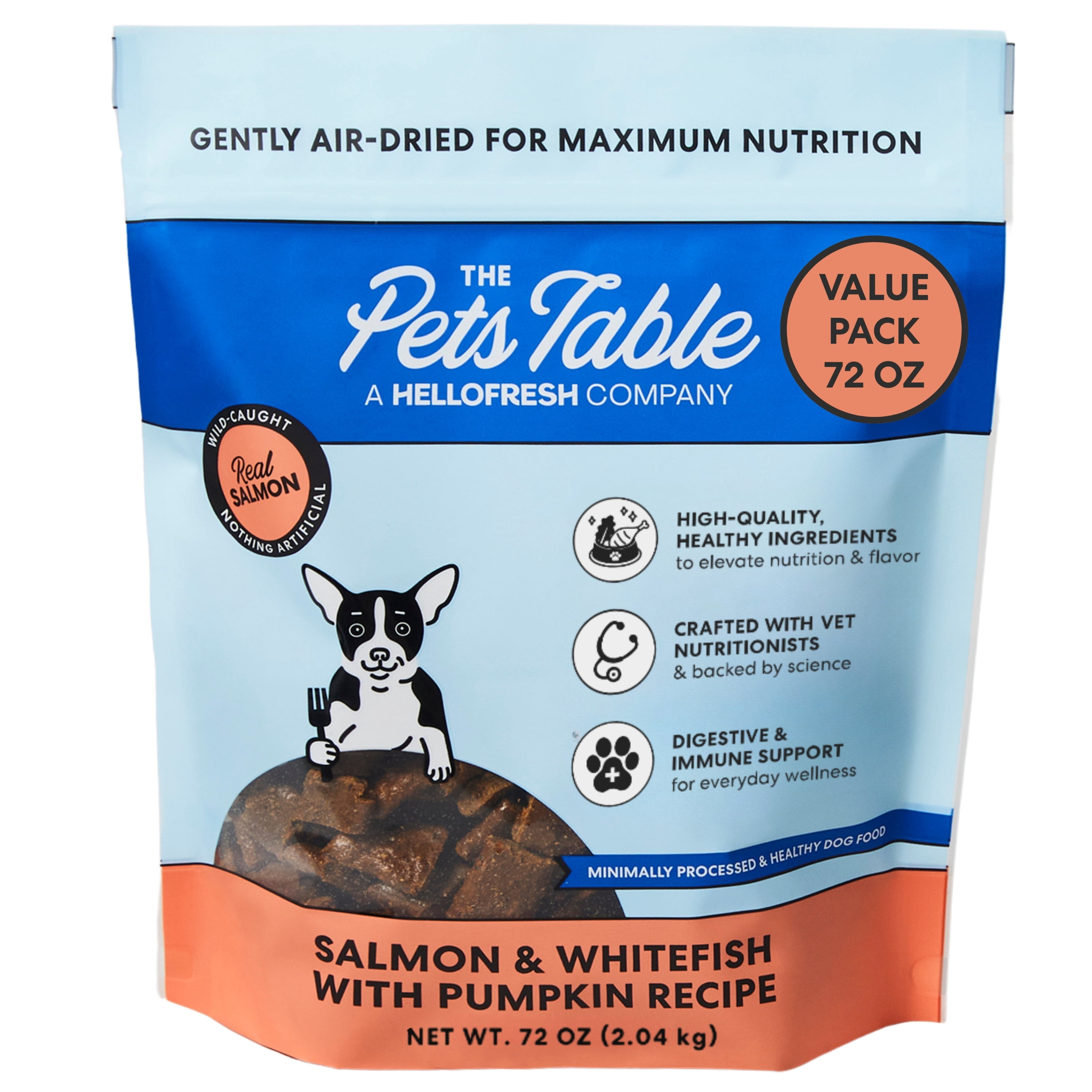 The Pets Table Salmon & Whitefish with Pumpkin Air-Dried Dog Food