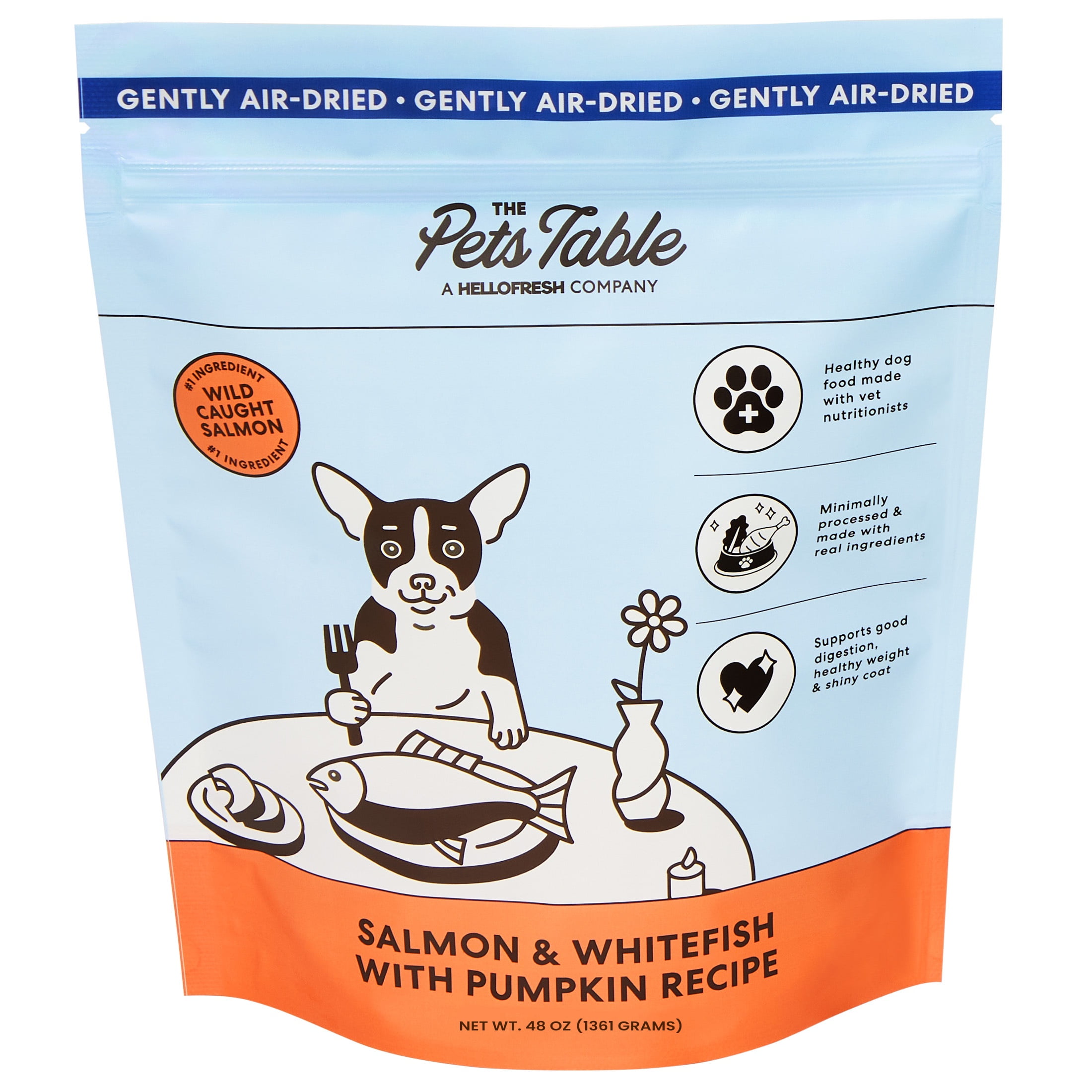 The Pets Table Salmon & Whitefish with Pumpkin Grain-Free Air-Dried Dog Food, 3 lb