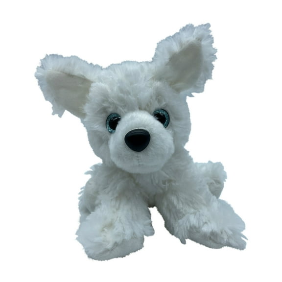 The Petting Zoo, Dog Stuffed Animal, 7 inches White