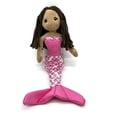thumbnail image 1 of The Petting Zoo, Mermaid Doll, Mermaid Gifts for Girls, Plush Mermaid Doll, 12 inch (Dark Skin), 1 of 3