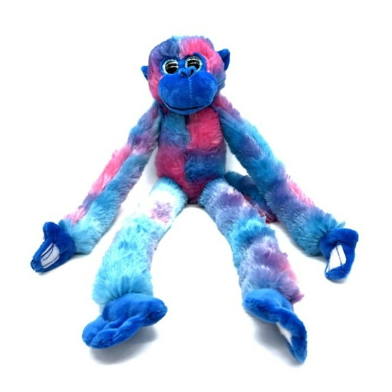 The Petting Zoo Monkey Stuffed Animals, Plush Toys for Girls and Boys, Tie Dye -20 inch, Blue