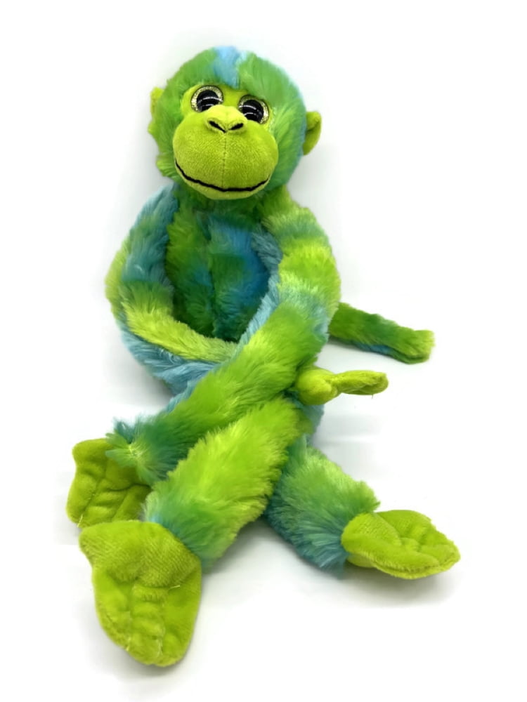 Bright Green Hanging Monkey Stuffed Animal, Wild Republic