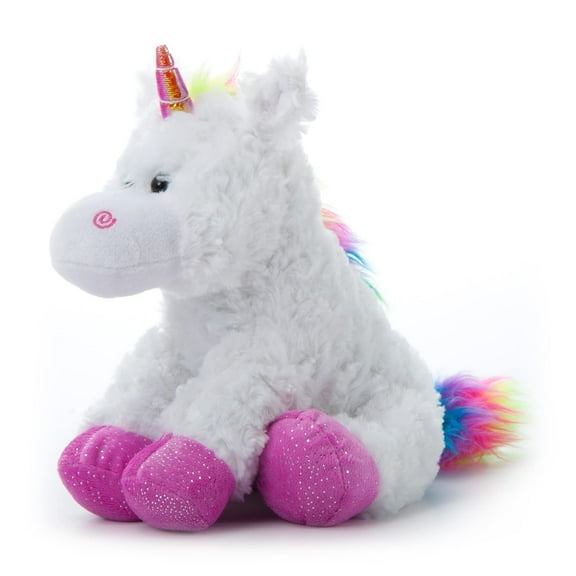 The Petting Zoo Rainbow Unicorn Stuffed Animal, Unicorn Gifts for Girls, Plush Toy 11 inches
