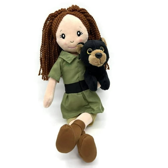 The Petting Zoo, Zookeeper Doll with Black Bear Stuffed Animal 17 inch