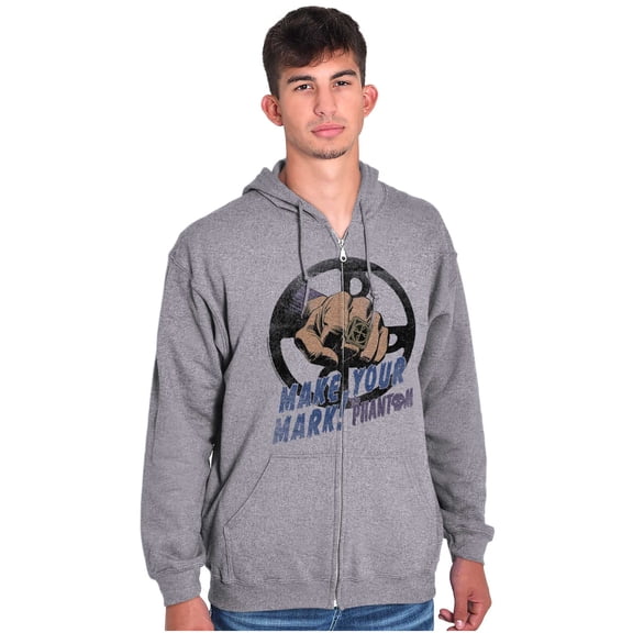 The Phantom Make Your Mark Retro Unisex Plus Size Zip Hoodie Brisco Brands 4X