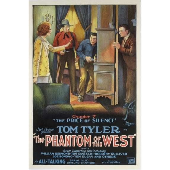 The Phantom Of The West Tom Tyler 1931 'Chapter 7: The Price Of Silence' Movie Poster Masterprint