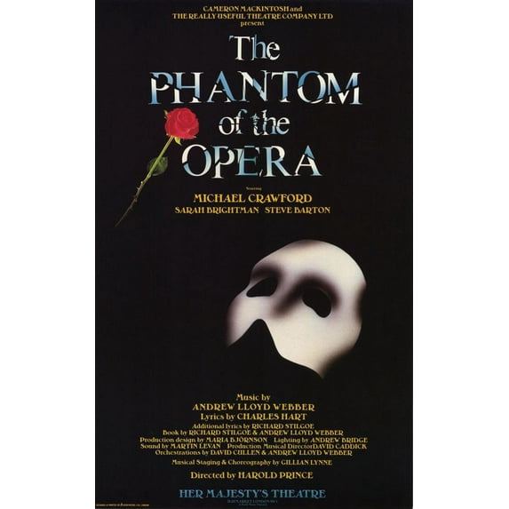 The Phantom of the Opera (1988) 11x17 Broadway Poster