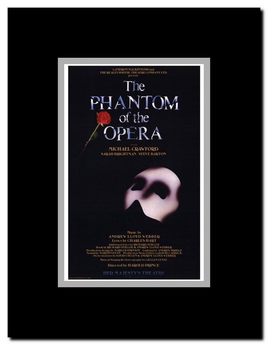 The Phantom of the Opera (Broadway) - style A Framed Movie Poster